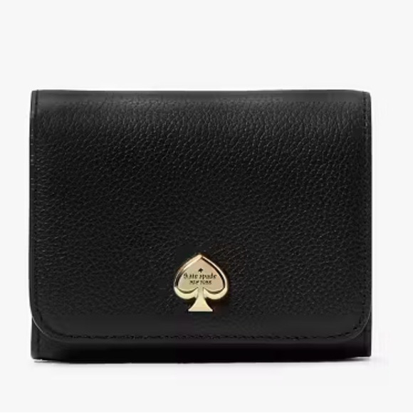 kate spade Handbags - Kate Spade Kayla Black Pebbled Leather L- Zip Wallet